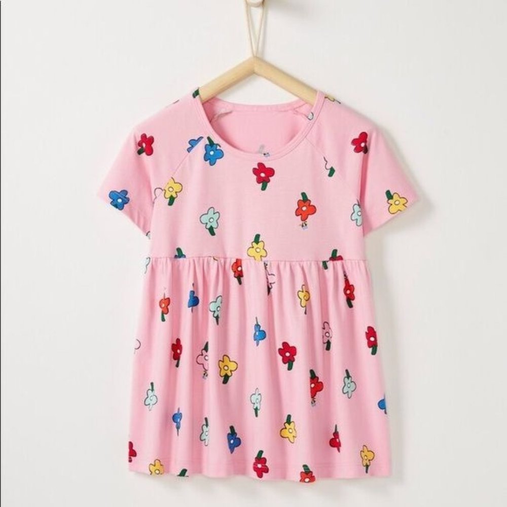 Hanna Andersson Floral Popover 100% Cotton Size US 8 130cm